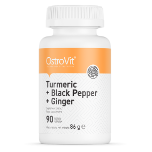 OstroVit Kurkumina + Czarny Pieprz + Imbir (90 tab)