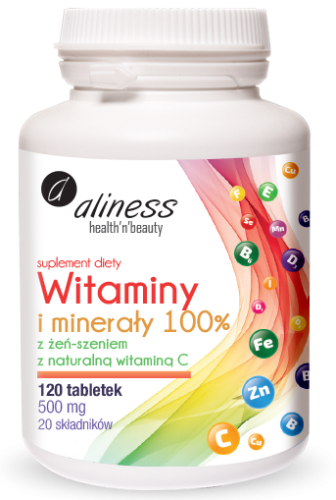 Aliness Witaminy i minerały 100% (120 tab)