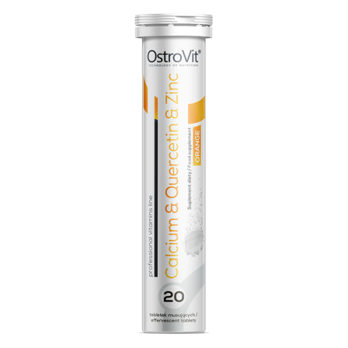 OstroVit Wapń & Kwercytyna & Cynk 20 tabletek musujących smak pomarańczowy