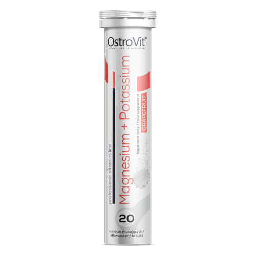 OstroVit Magnez + Potas 20 tabletek musujących smak grejpfrutowy