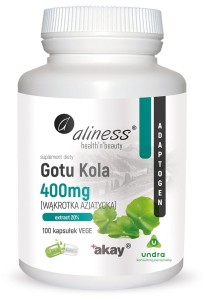 Aliness Gotu Kola (Centella asiatica wąkrotka azjatycka) 400 mg (100kap)