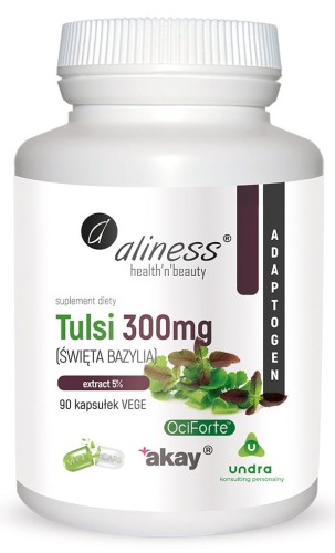 Aliness Tulsi (Święta bazylia) extract 5% 300mg ( 90 kap)