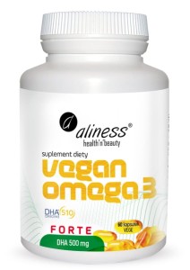 Aliness Vegan Omega 3 FORTE DHA 500 mg (60kap)