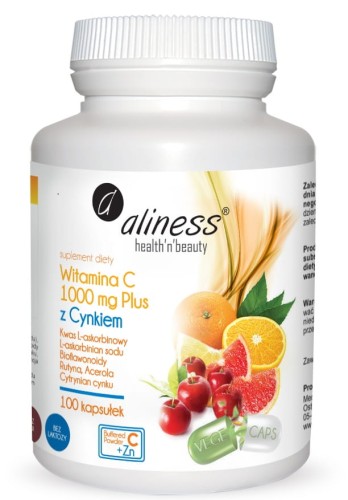 Aliness Witamina C 1000 mg z CYNKIEM (100 kap)