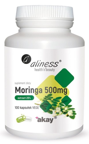 Aliness Moringa ekstrakt 20% 500mg (100 kap)