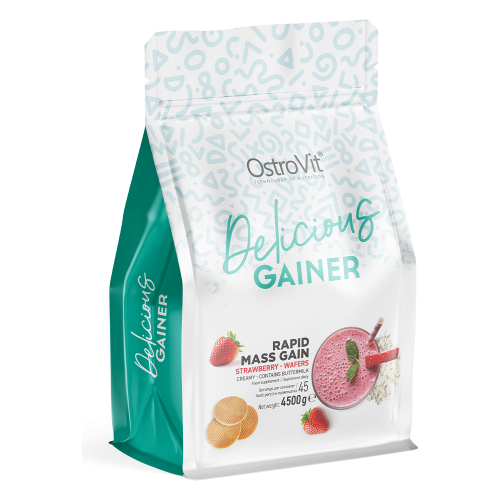 OstroVit Delicious Gainer 4500 g truskawkowych wafelków