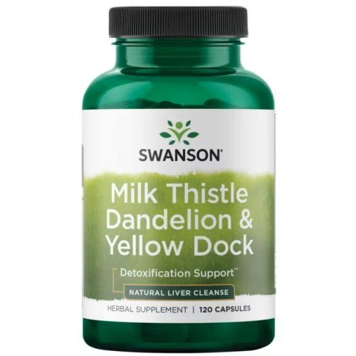 Swanson Milk Thistle  Dandelion Yellow Dock (120kap)