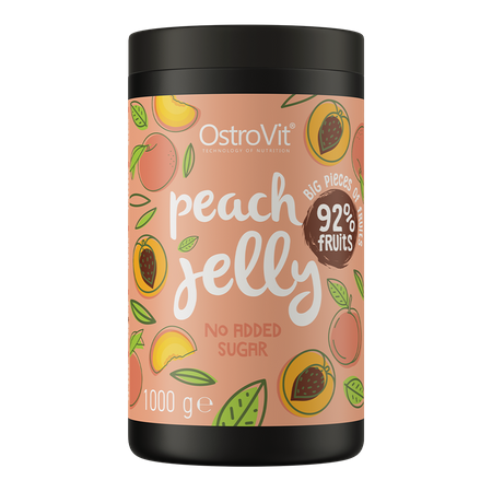 OstroVit Peach Jelly Owoce w żelu 1000 g brzoskwiniowy