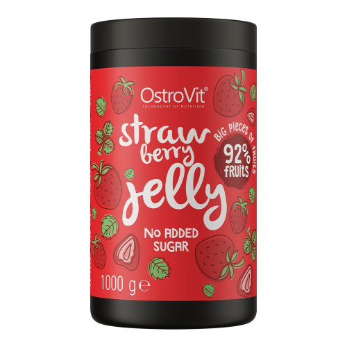 OstroVit Strawberry Jelly Owoce w żelu 1000 g truskawkowy