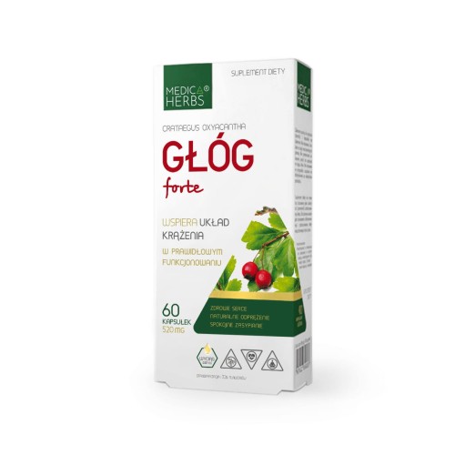 Medica Herbs Głóg Forte 520mg (60kap)