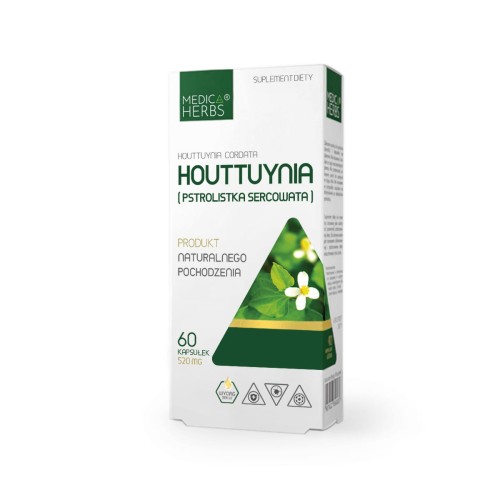 Medica Herbs Houttuynia (Pstrolistka Sercowata)520mg (60kap)