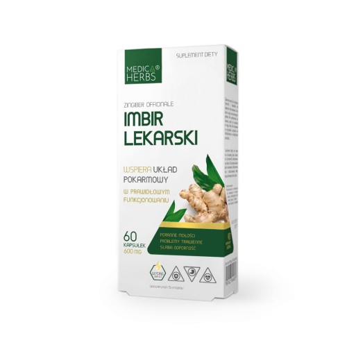 Medica Herbs Imbir Lekarski 600mg (60kap)