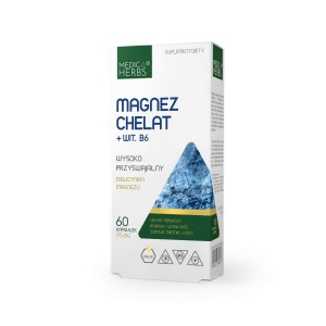 Medica Herbs Magnez Chelat + Wit. B6 175mg (60kap)