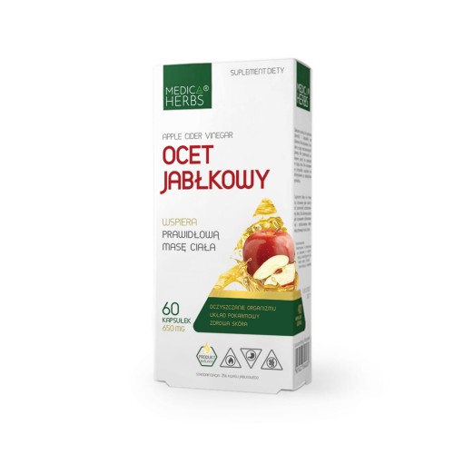 Medica Herbs Ocet Jabłkowy 650mg (60kap)