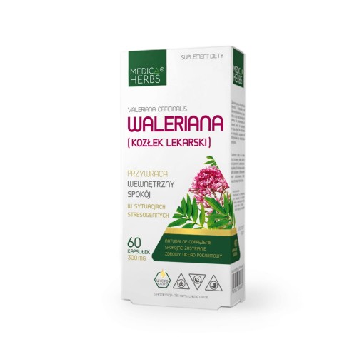 Medica Herbs Waleriana (Kozłek Lekarski) 300mg (60kap)