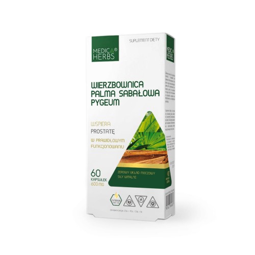 Medica Herbs Wierzbownica Palma sabałowa Pygeum 600mg (60kap)