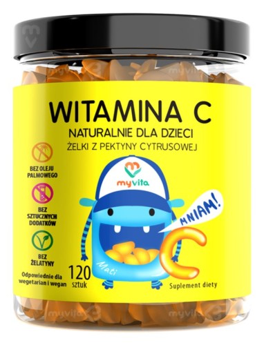 MyVita WITAMINA C Naturalne żelki z pektyny cytrusowej (120 szt)