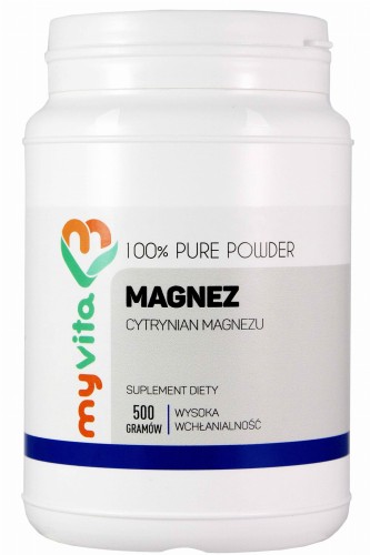 MyVita Magnez proszek 500g (Cytrynian magnezu)