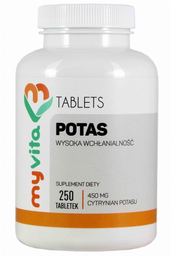 MyVita Potas cytrynian (250tab)