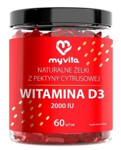 MyVita Żelki naturalne Wit D3 2000IU (60 szt)