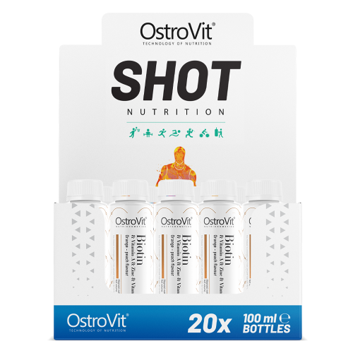 OstroVit Biotyna & Witamina A & Cynk & Witamina B2 Shot (20 x 100 ml)
