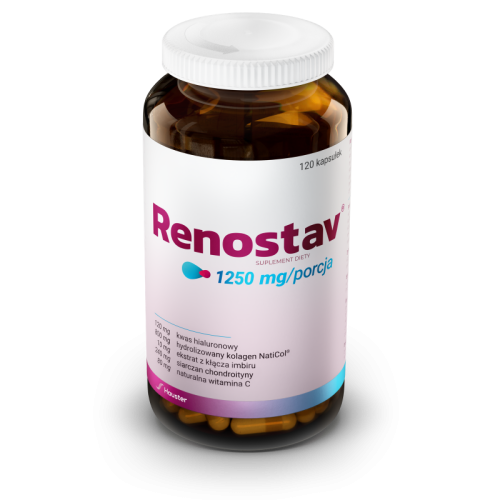 Hauster Renostav 1250mg Naturalny kolagen morski 100% z ryb (120kap)