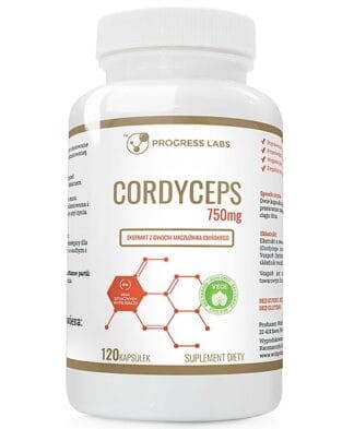 Progress Labs Cordyceps 750mg Ekstrakt Z Owoców Maczużnika Chińskiego (120kap)