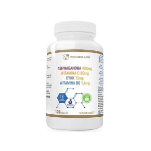 Progress Labs Ashwagandha + Cynk + Witamina C+ Witamina B6 (120 tab)