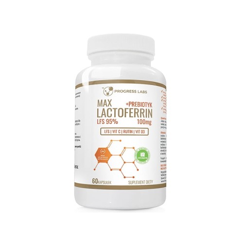 Progress Labs LAKTOFERYNA 100mg LFS 95% MAX COMPLEX ODPORNOŚĆ + PREBIOTYK  (60 kap)