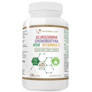 Progress Labs Glukozamina Wege  Chondroityna  Msm Witamina C (120 kap)