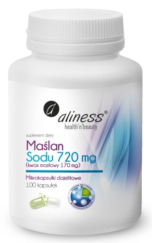 Aliness Maślan Sodu 720 mg (Kwas masłowy 170 mg) (100kap)