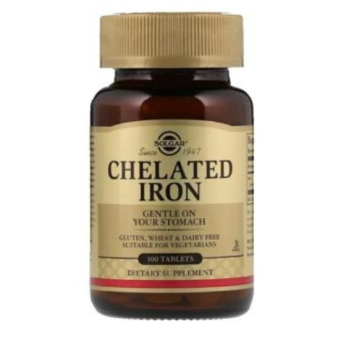 Solgar Żelazo Chelatowane 25mg (100tab)