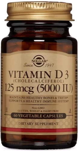 Solgar Witamina D3 5000IU (60kaps)