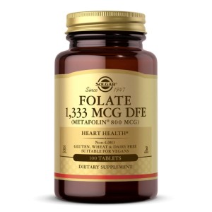 Solgar Folate 1.333mcg DFE Metafolin 800mcg Folian (100tab)