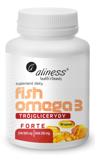 Aliness Fish Omega 3 FORTE Trójglicerydy (90 kaps)