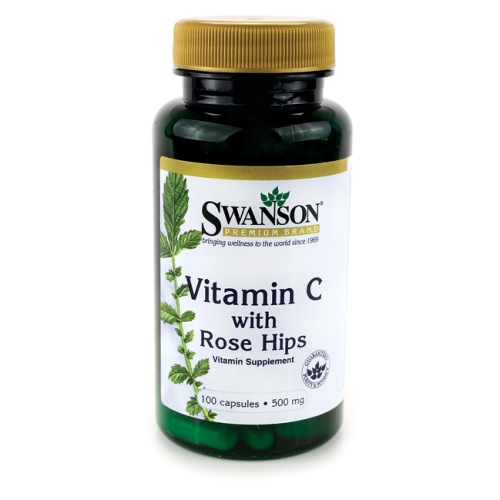 Swanson Witamina c  z dziką różą 500mg 100 kap