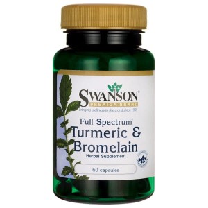 Swanson Turmeric & Bromelain - (60 kap)