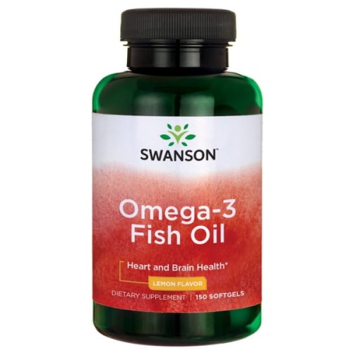 Swanson Omega-3 (smak cytrynowy) - (150 kap)