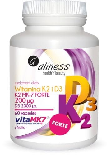 Aliness Witamina K2 MK7 FORTE i D3 (60 kap)