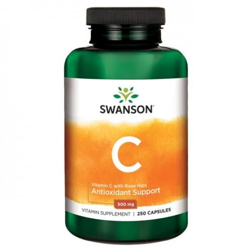 Swanson Witamina C z dziką różą 500mg - (250 kap)