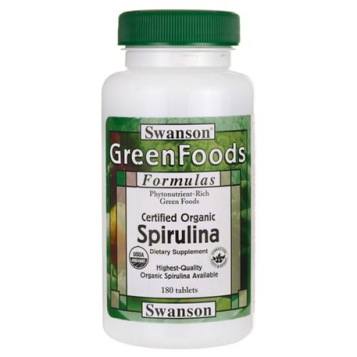 Swanson Spirulina organiczna 500mg - (180 tab)