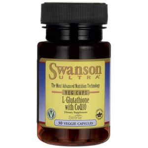 Swanson L-glutation + koenzym Q10-(30 kap)