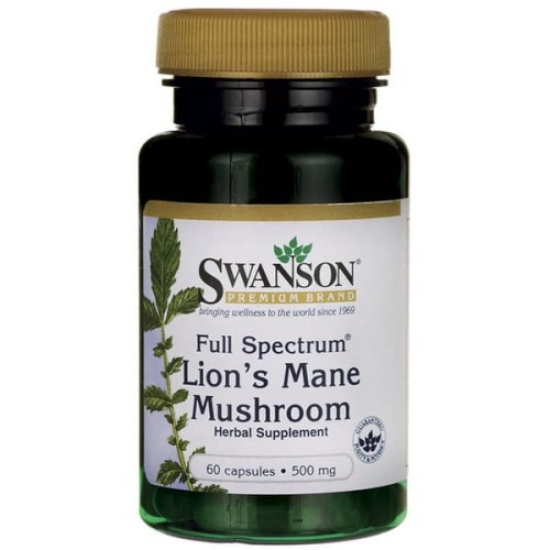 Swanson Full Spectrum Lion'S Mane Muschroom (Soplówka jeżowata) 500mg - (60 kap)